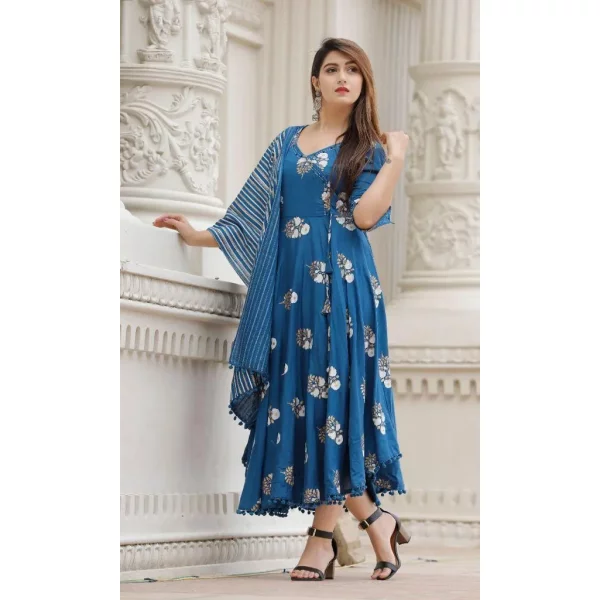 Printed Kurti Dupatta Set