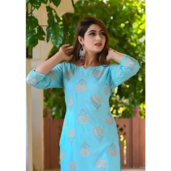 Rayon Kurti Palazzo Set